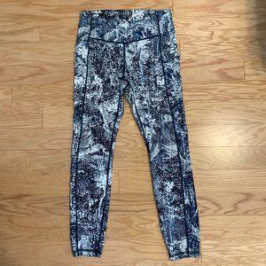 Lululemon Blue & White Patterned Leggings
